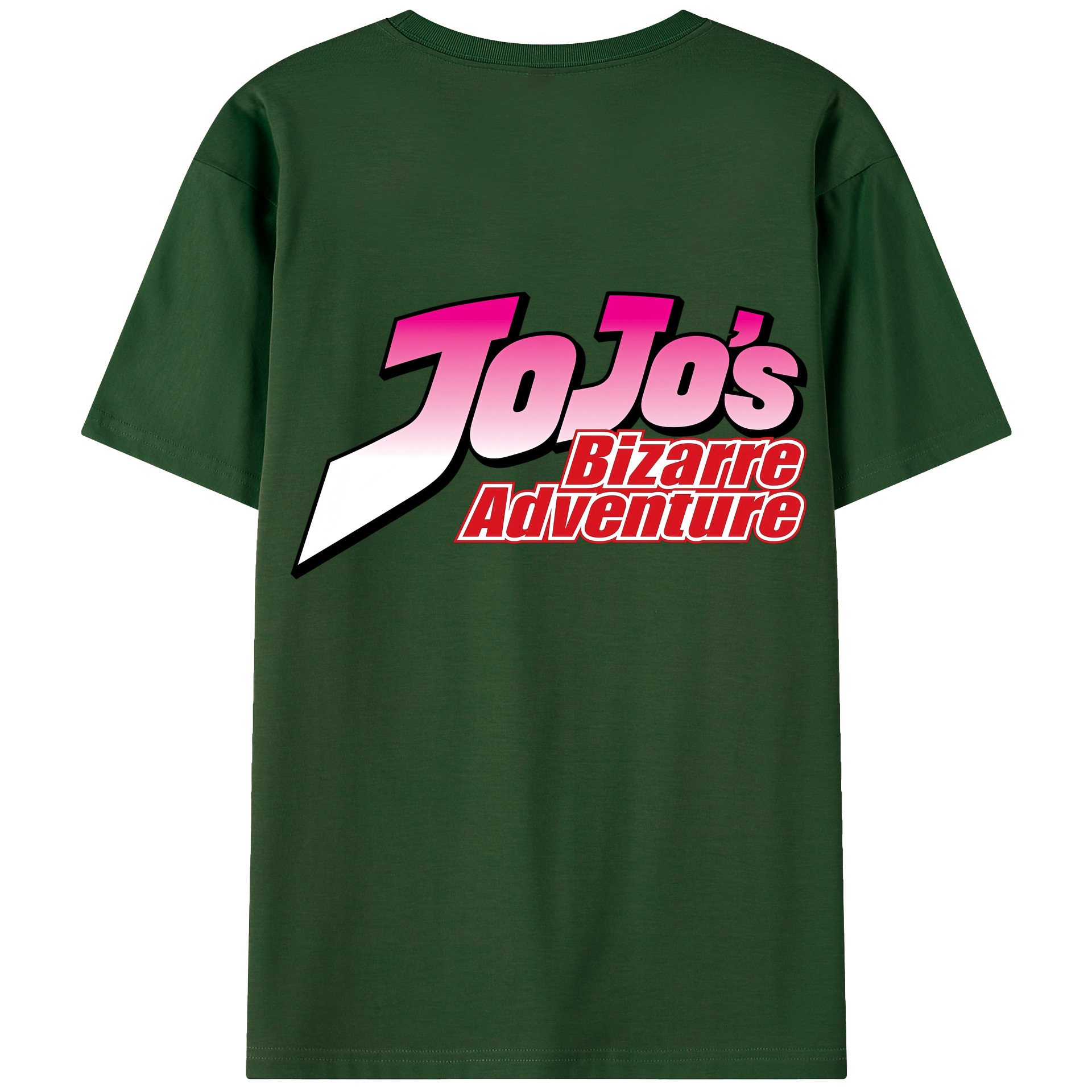 （画像用） ジョジョの奇妙な冒険 JoJo's Bizarre Adventure 綿100％半袖Tシャツ（背面プリント）
